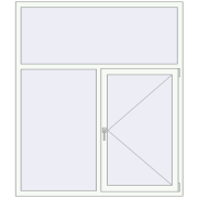 REHAU Brillant-Design 1550x1820 мм Білий (RAL 9016) з двох сторін REHAU Brillant-Design 1550x1820 мм Білий (RAL 9016) з двох сторін