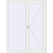 REHAU Euro 70 1400x1840 мм Білий (RAL 9016) з двох сторін