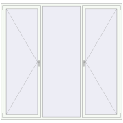 REHAU Brillant-Design 2400x2300 мм Білий (RAL 9016) з двох сторін