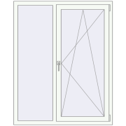 REHAU Euro 70 1200x1500 мм Білий (RAL 9016) з двох сторін