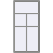 Altest Pony 375 1000x2000 мм RAL 9007 Grey aluminium з двох сторін