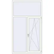 REHAU Euro 60 1150x2040 мм Білий (RAL 9016) з двох сторін REHAU Euro 60 1150x2040 мм Білий (RAL 9016) з двох сторін