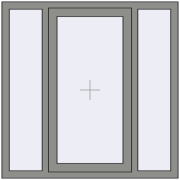 Altest Pony 375 1200x1200 мм RAL 9007 Grey aluminium з двох сторін