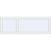REHAU Euro 60 1500x500 мм Білий (RAL 9016) з двох сторін REHAU Euro 60 1500x500 мм Білий (RAL 9016) з двох сторін