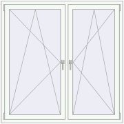 Вікна 1500x1500 мм REHAU SYNEGO MD Білий (RAL 9016) з двох сторін Вікна 1500x1500 мм REHAU SYNEGO MD Білий (RAL 9016) з двох сторін