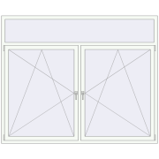 REHAU Euro 60 2200x1800 мм Білий (RAL 9016) з двох сторін