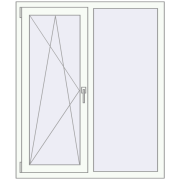 Вікна 1100x1300 мм REHAU Euro 70 Білий (RAL 9016) з двох сторін