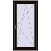 REHAU Euro 70 700x1400 мм BLACK_BROWN з двох сторін