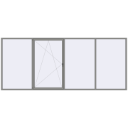 Altest Pony 375 4800x2000 мм RAL 9007 Grey aluminium з двох сторін