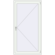 REHAU Euro 60 900x1750 мм Білий (RAL 9016) з двох сторін