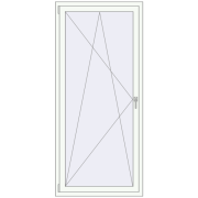 REHAU Euro 60 900x2000 мм Білий (RAL 9016) з двох сторін