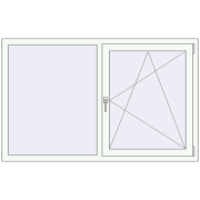 REHAU Euro 70 1600x1000 мм Білий (RAL 9016) з двох сторін