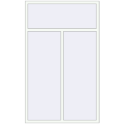 REHAU Brillant-Design 1320x2160 мм Білий (RAL 9016) з двох сторін