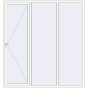 REHAU Euro 60 2170x2300 мм Білий (RAL 9016) з двох сторін REHAU Euro 60 2170x2300 мм Білий (RAL 9016) з двох сторін