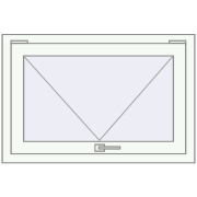 REHAU Euro 60 900x600 мм Білий (RAL 9016) з двох сторін