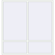 REHAU Brillant-Design 2000x2100 мм Білий (RAL 9016) з двох сторін REHAU Brillant-Design 2000x2100 мм Білий (RAL 9016) з двох сторін
