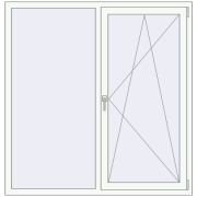 Вікна 1490x1540 мм REHAU Euro 70 Білий (RAL 9016) з двох сторін