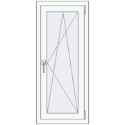 REHAU Euro 60 500x1170 мм Білий (RAL 9016) з двох сторін