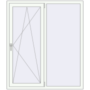Вікна 1300x1500 мм REHAU Euro 70 Білий (RAL 9016) з двох сторін