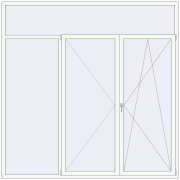 REHAU Euro 70 2500x2500 мм Білий (RAL 9016) з двох сторін REHAU Euro 70 2500x2500 мм Білий (RAL 9016) з двох сторін