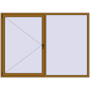 REHAU Euro 60 2200x1600 мм LIGHT_OAK з двох сторін