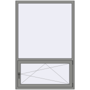 Altest Pony 375 1200x1800 мм RAL 9007 Grey aluminium з двох сторін Altest Pony 375 1200x1800 мм RAL 9007 Grey aluminium з двох сторін