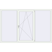 REHAU Euro 60 2300x1500 мм Білий (RAL 9016) з двох сторін REHAU Euro 60 2300x1500 мм Білий (RAL 9016) з двох сторін