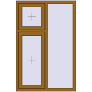 REHAU Euro 60 1000x1500 мм LIGHT_OAK з двох сторін
