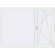 REHAU SYNEGO MD 1970x1460 мм ANTHRACITE_GREY_STRUKTURAL ззовні