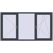 REHAU SYNEGO MD 2200x1200 мм ANTHRACITE_GREY_STRUKTURAL з двох сторін REHAU SYNEGO MD 2200x1200 мм ANTHRACITE_GREY_STRUKTURAL з двох сторін