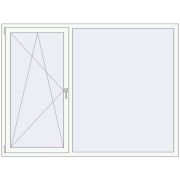 Вікна 2000x1500 мм REHAU Euro 60 Білий (RAL 9016) з двох сторін