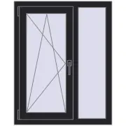 REHAU Euro 60 800x1010 мм BLACK_ULTI-MATT з двох сторін