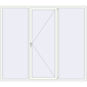 REHAU Euro 70 2400x2100 мм Білий (RAL 9016) з двох сторін