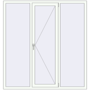REHAU SYNEGO MD 1700x1800 мм Білий (RAL 9016) з двох сторін