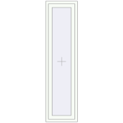 REHAU Euro 70 500x1900 мм Білий (RAL 9016) з двох сторін