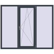 REHAU Euro 70 1800x1500 мм ANTHRACITE_GREY_STRUKTURAL з двох сторін REHAU Euro 70 1800x1500 мм ANTHRACITE_GREY_STRUKTURAL з двох сторін