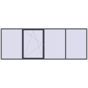 REHAU Euro 70 5000x1800 мм ANTHRACITE_GREY_STRUKTURAL з двох сторін