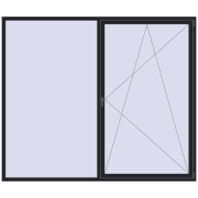 REHAU Euro 60 2600x2200 мм BLACK_ULTI-MATT з двох сторін
