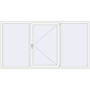 REHAU Euro 60 2510x1350 мм Білий (RAL 9016) з двох сторін
