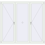 REHAU Euro 60 2100x2000 мм Білий (RAL 9016) з двох сторін