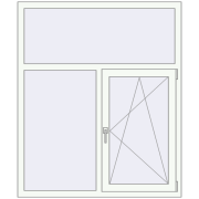 Вікна 1260x1500 мм REHAU Euro 70 Білий (RAL 9016) з двох сторін