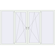 REHAU Euro 70 2600x1670 мм Білий (RAL 9016) з двох сторін