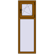 REHAU Euro 60 500x1500 мм GOLDEN OAK з двох сторін