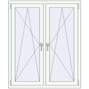 REHAU Euro 60 1100x1330 мм Білий (RAL 9016) з двох сторін REHAU Euro 60 1100x1330 мм Білий (RAL 9016) з двох сторін