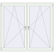 Вікна 1700x1500 мм REHAU Brillant-Design Білий (RAL 9016) з двох сторін