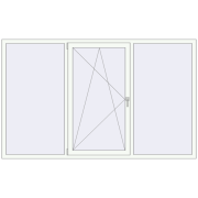 REHAU Euro 60 2400x1470 мм Білий (RAL 9016) з двох сторін REHAU Euro 60 2400x1470 мм Білий (RAL 9016) з двох сторін