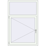 Вікна 1000x1500 мм REHAU Brillant-Design Білий (RAL 9016) з двох сторін