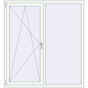 REHAU SYNEGO MD 1535x1660 мм Білий (RAL 9016) з двох сторін