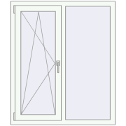 REHAU Brillant-Design 1040x1230 мм Білий (RAL 9016) з двох сторін