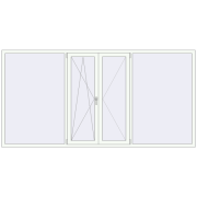 REHAU Euro 70 3000x1500 мм Білий (RAL 9016) з двох сторін